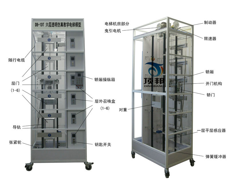 六層透明仿真教學電梯模型